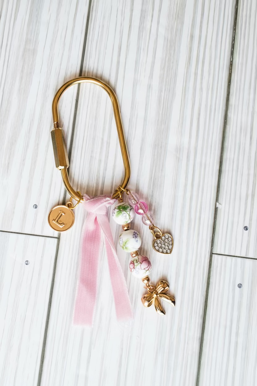 Vintage Pink Purse Charm