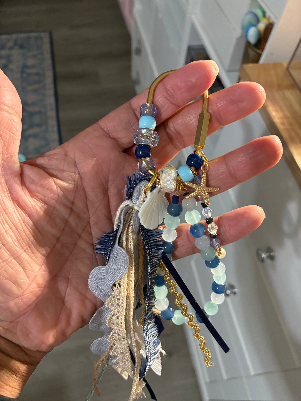 Salt Air Beaded Bag Charm