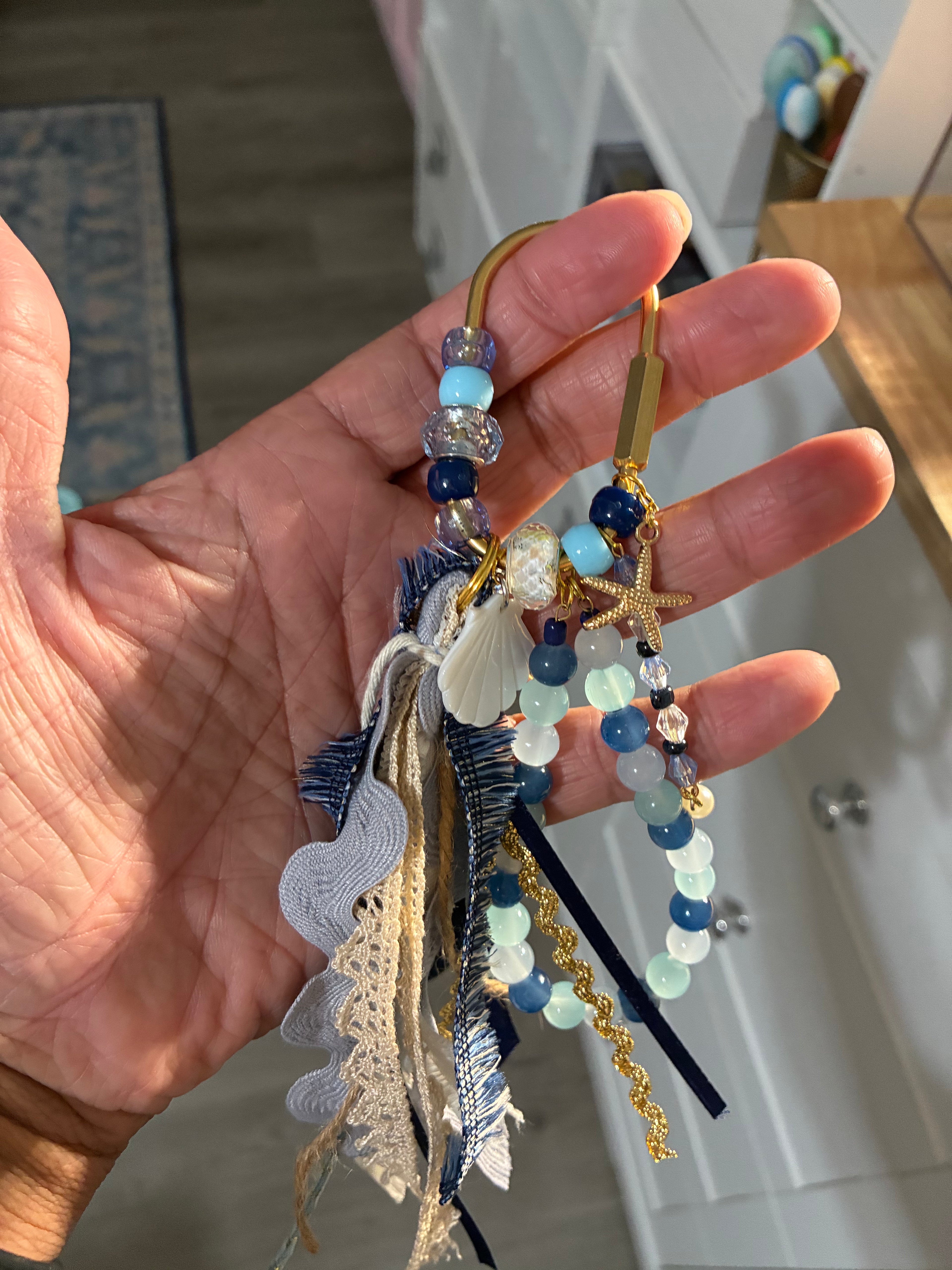Salt Air Beaded Bag Charm