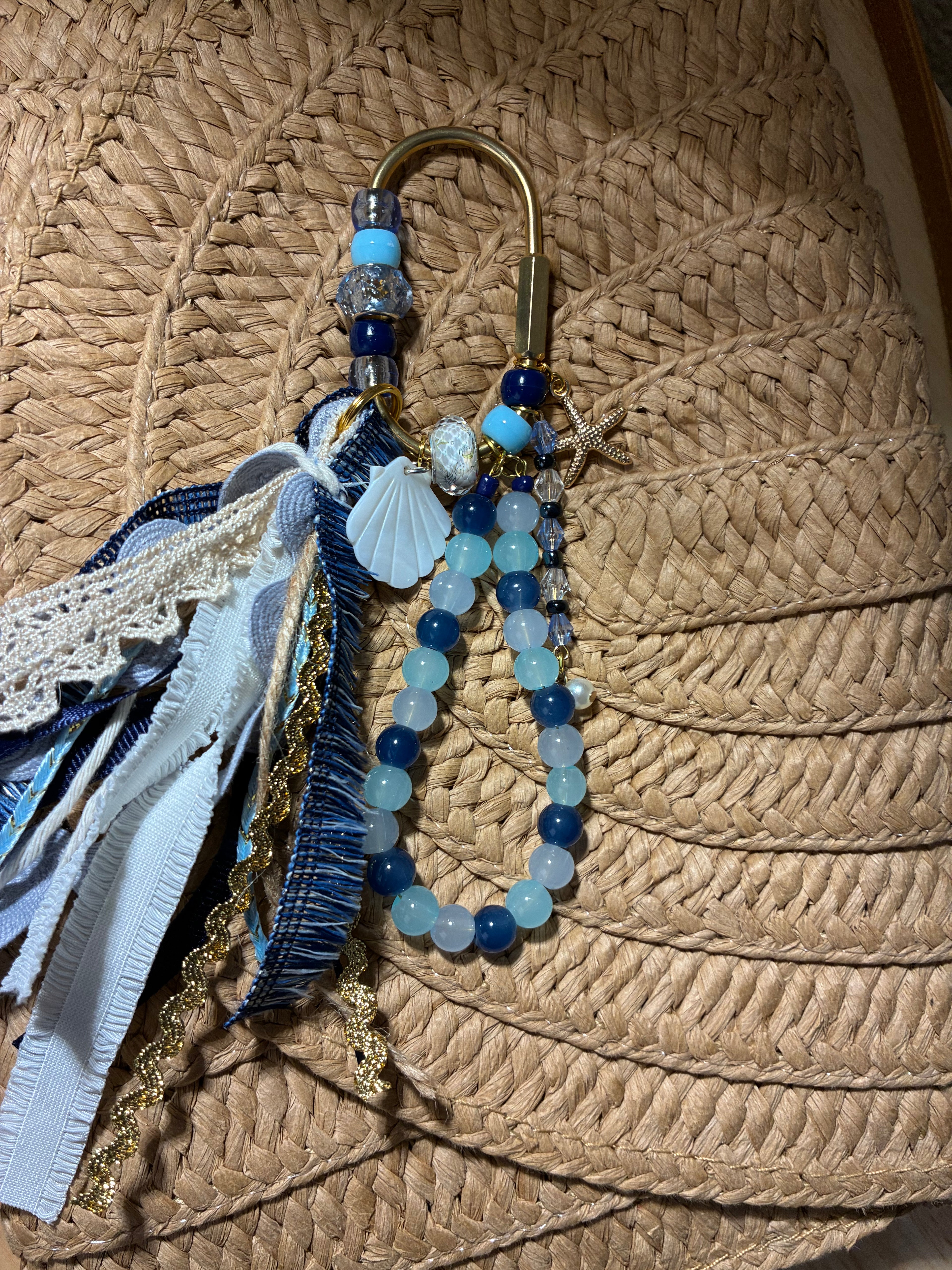 Salt Air Beaded Bag Charm