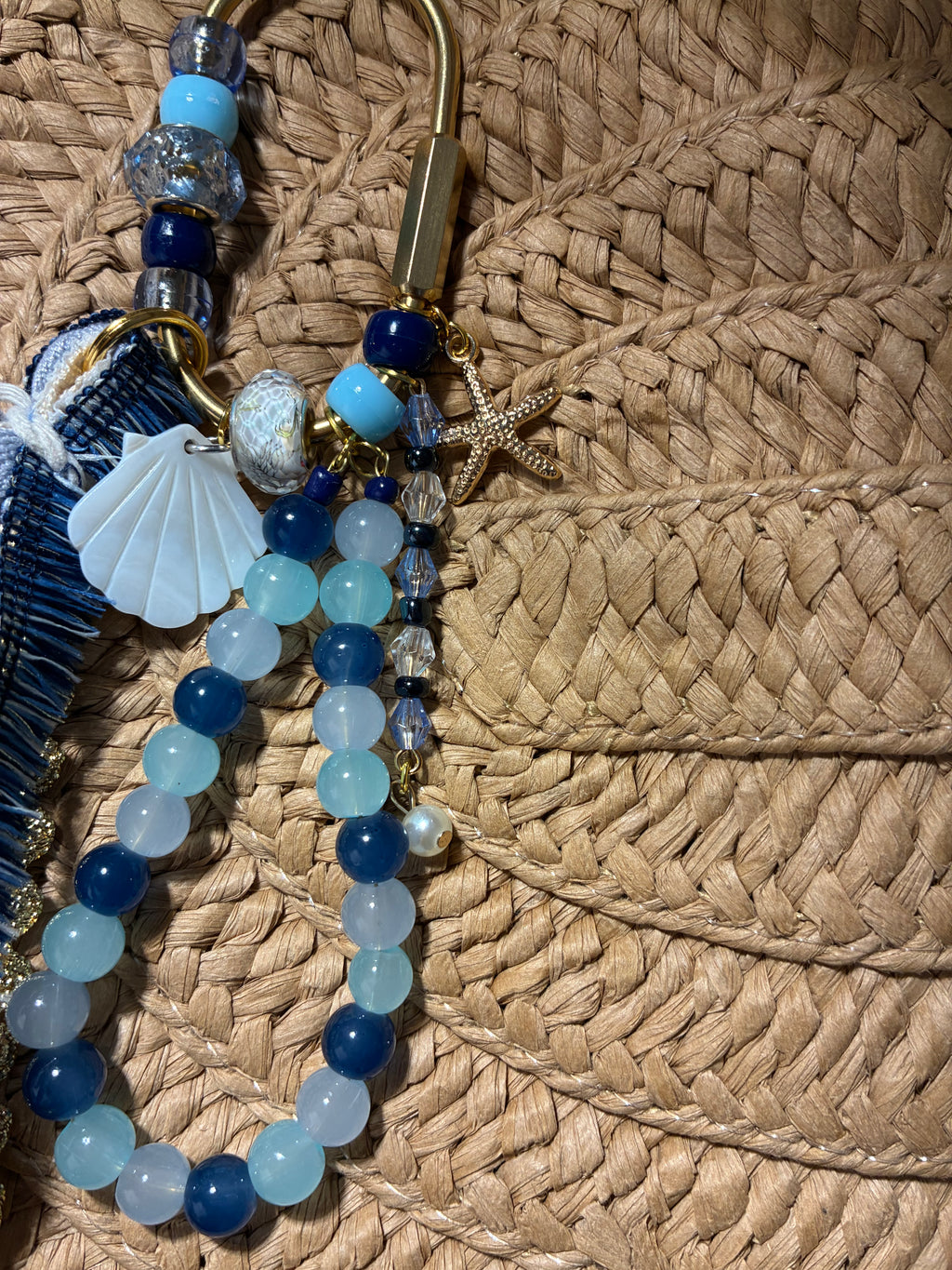 Salt Air Beaded Bag Charm