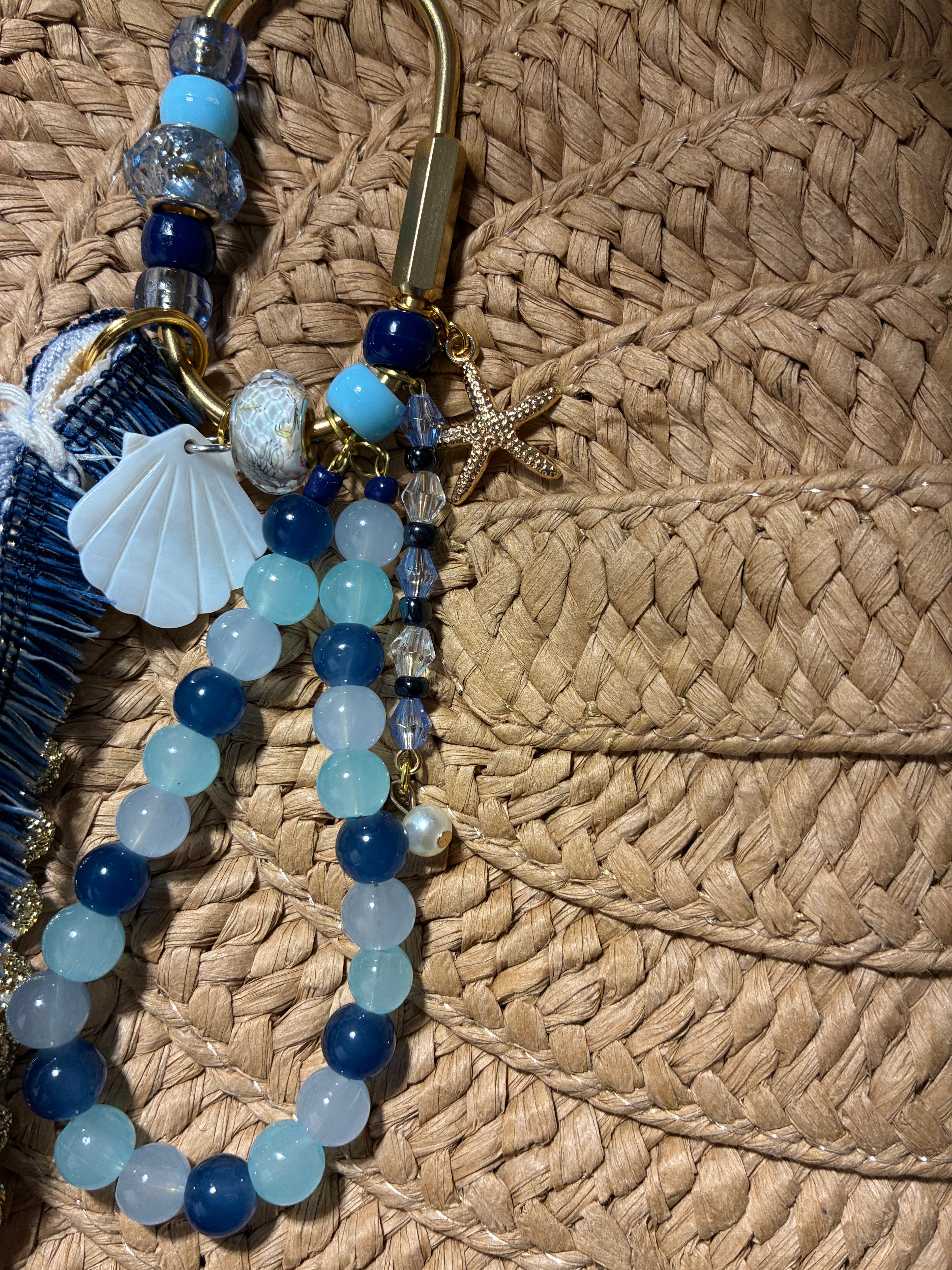 Salt Air Beaded Bag Charm