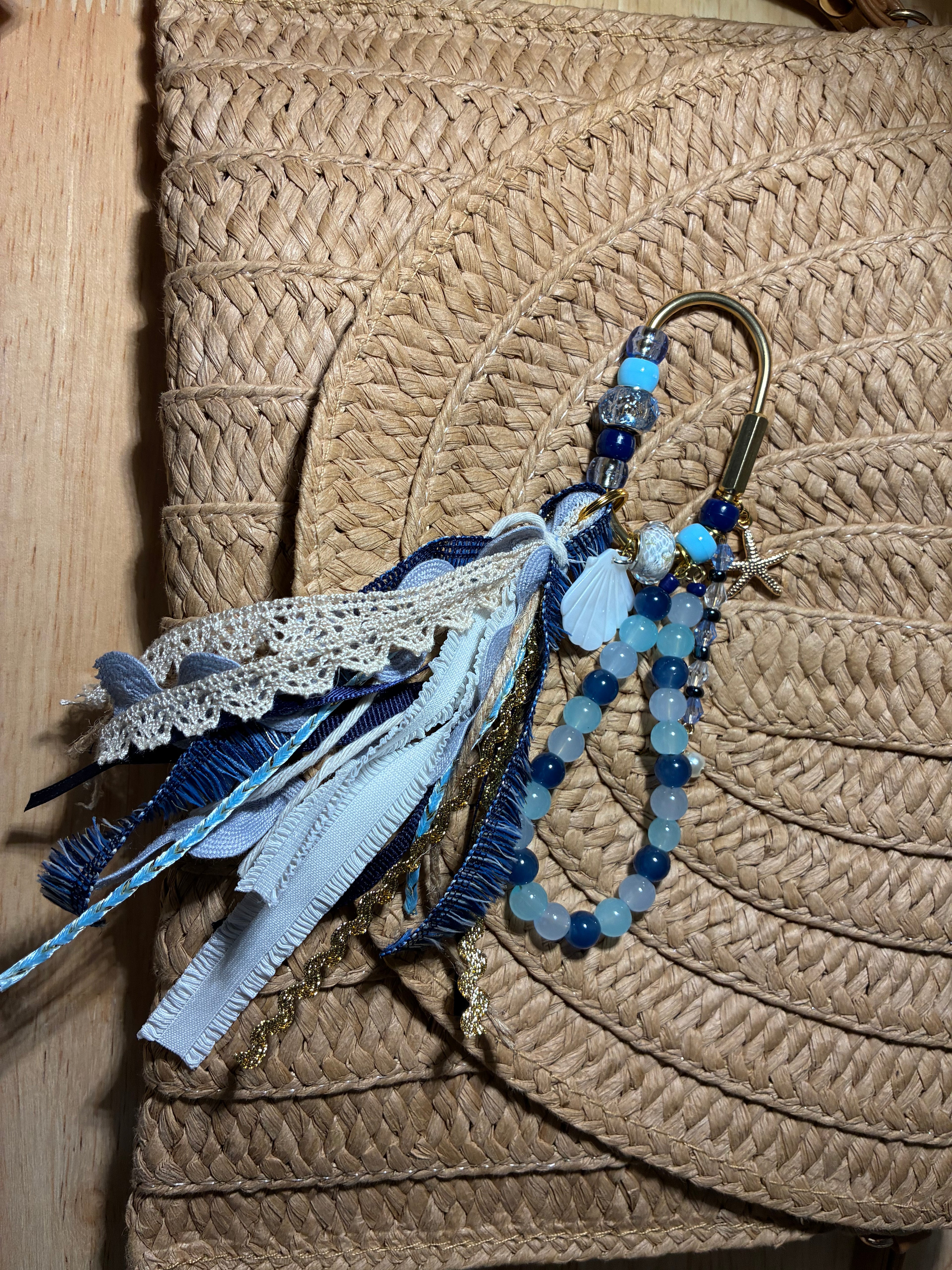 Salt Air Beaded Bag Charm