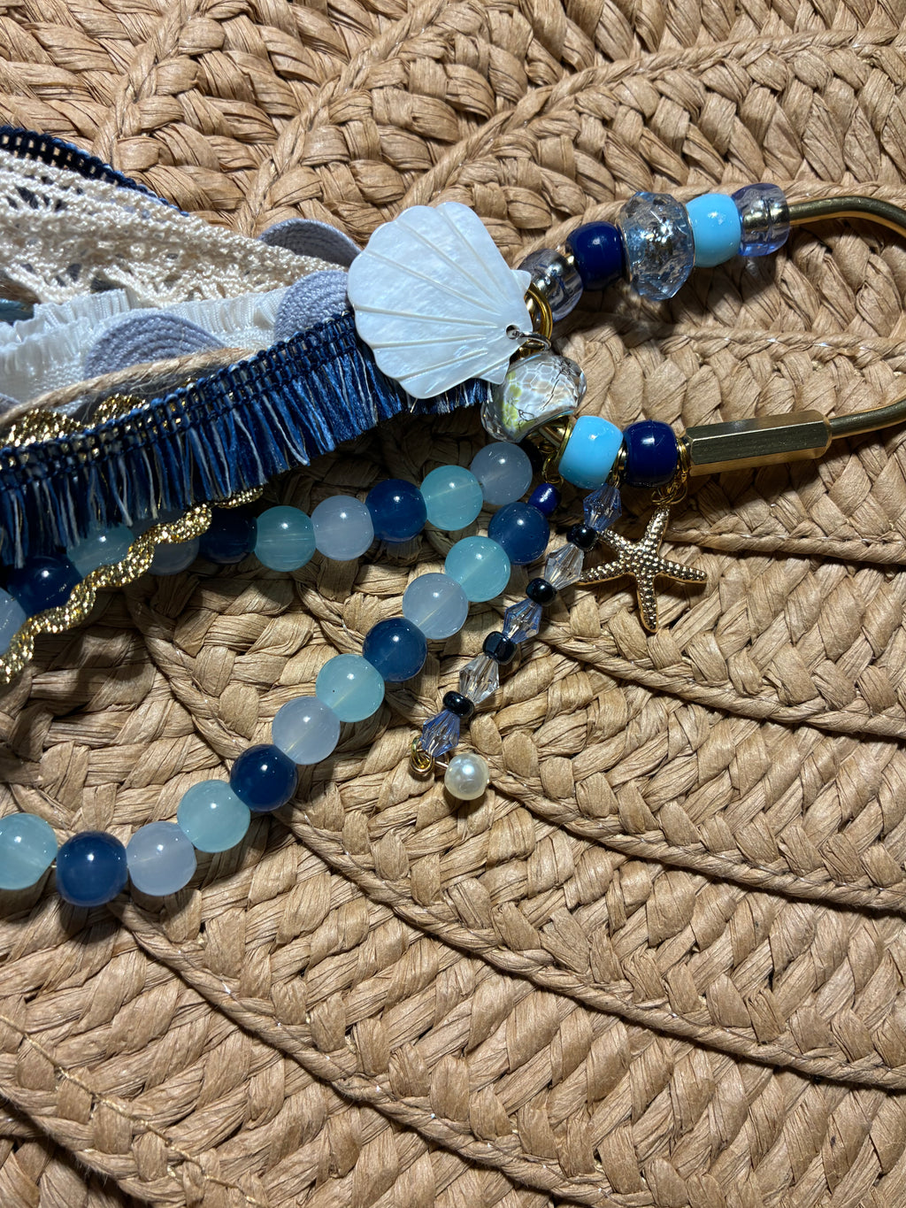 Salt Air Beaded Bag Charm