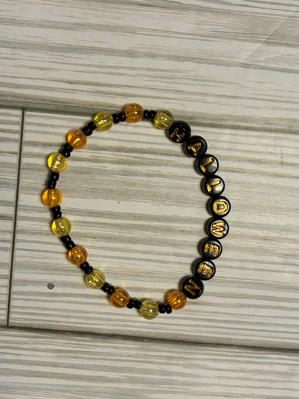 Halloween Beaded Bracelet