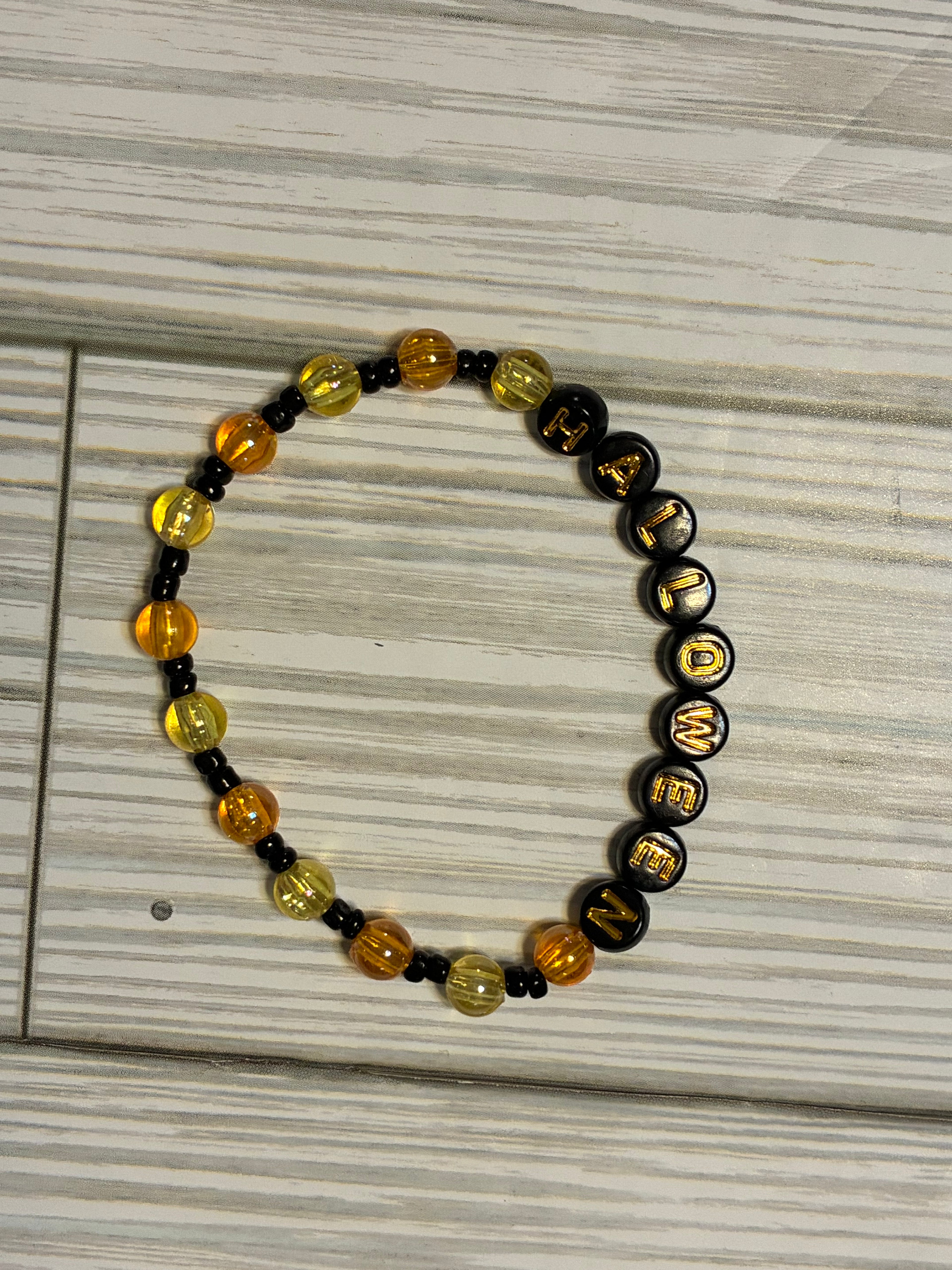 Halloween Beaded Bracelet